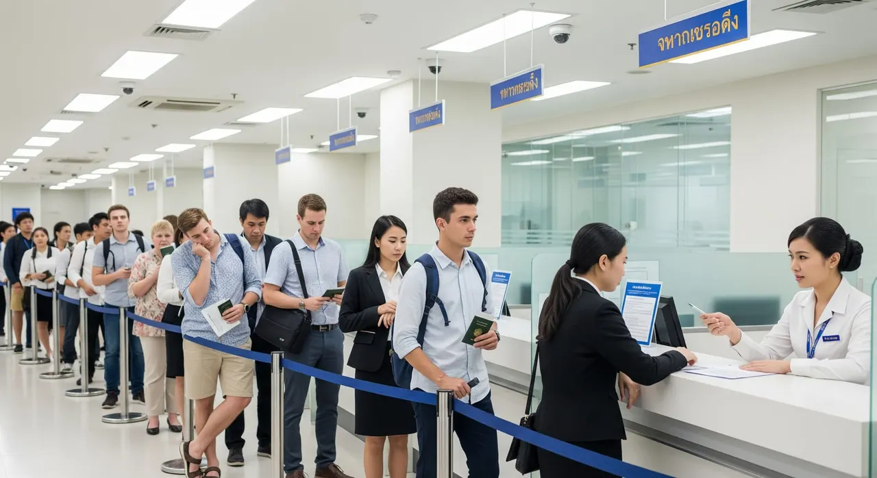 สาขาธนาคารไทยที่มีการตรวจสอบตัวตนและเจตนาอย่างเข้มงวด ทำให้การเปิดบัญชีสำหรับชาวต่างชาติล่าช้า